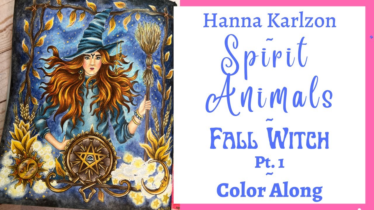 Spirit Animals | Fall Witch Pt. 1| Neo II's, Tombow's & Prisma's | Adult Coloring
