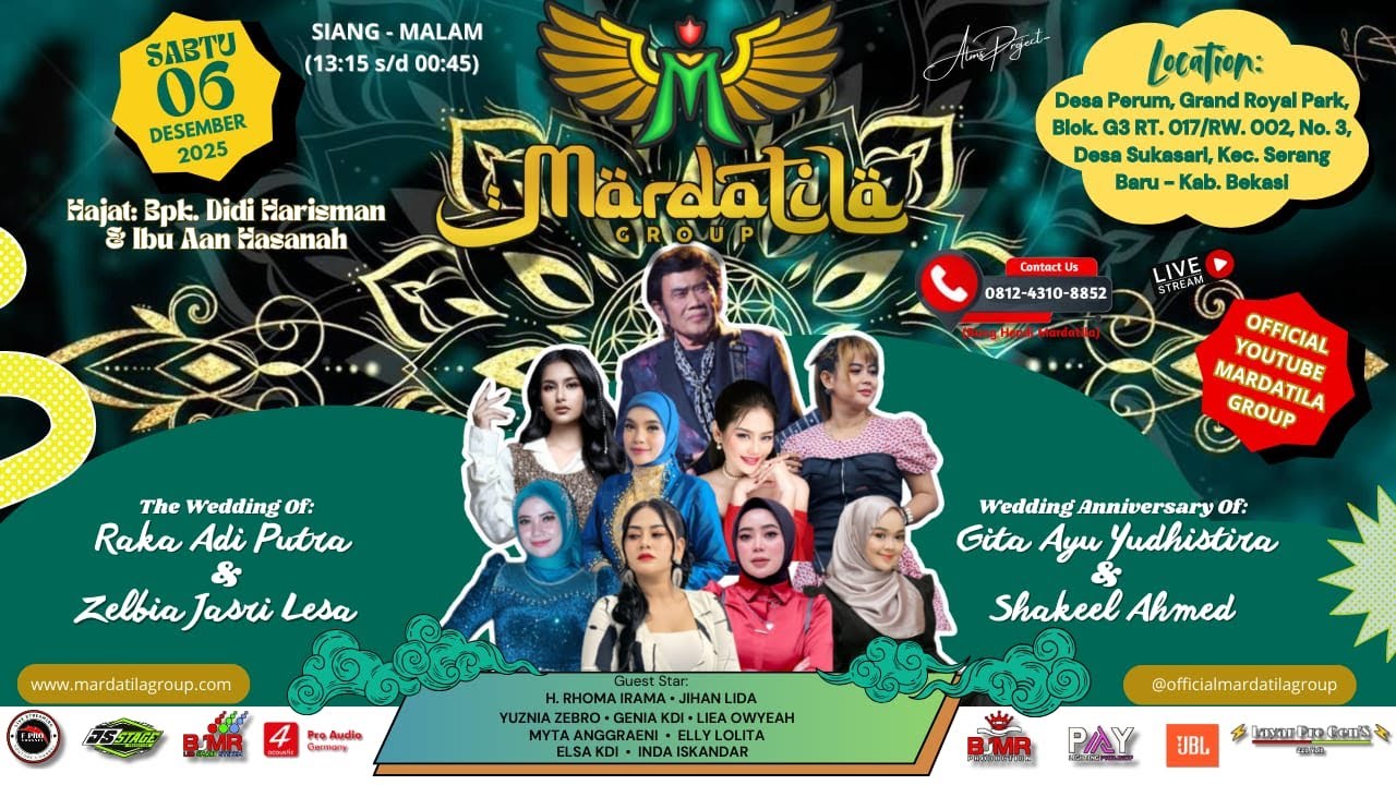 KONSER MARDATILA GROUP (MALAM) - HAJAT BPK. DIDI HARISMAN (DIDI SONETA) & IBU AAN HASANAH | BEKASI