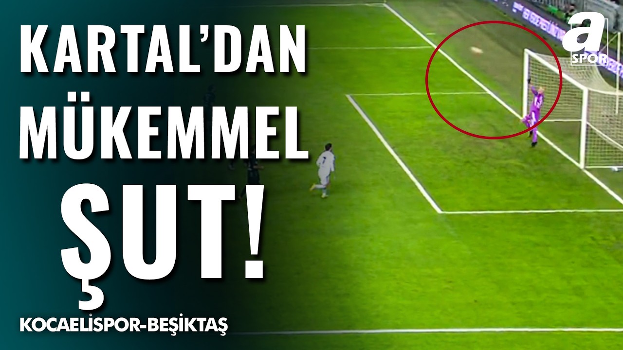 Kartal Kayra'nın M&uuml;thiş Şutunu, Kaleci G&ouml;khan Değirmenci Zor &Ccedil;ıkardı  | Kocaelispor 1-0 Beşiktaş