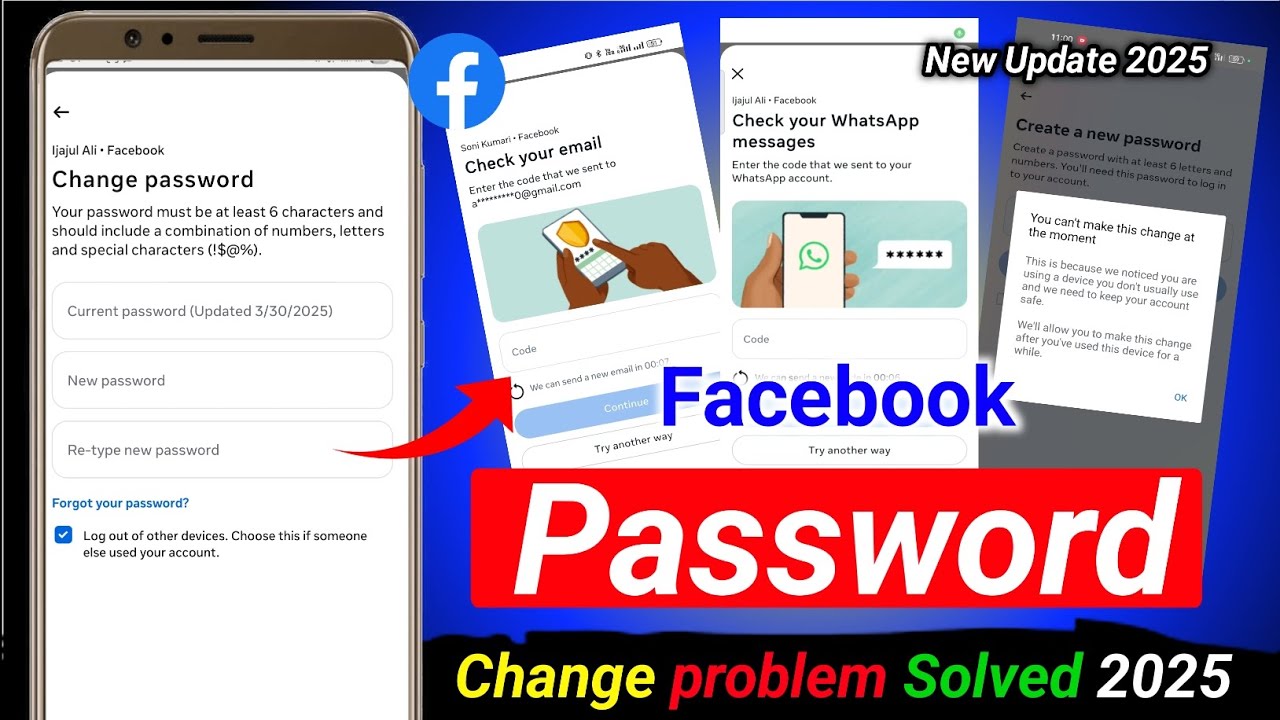 facebook password change problem 2025 Make important changes in Accounts Centre problem fixed 💯