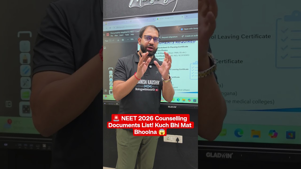 🚨 NEET 2026 Counselling Document List! Don&rsquo;t Forget Anything 😱#NEET2026 #NEETUG