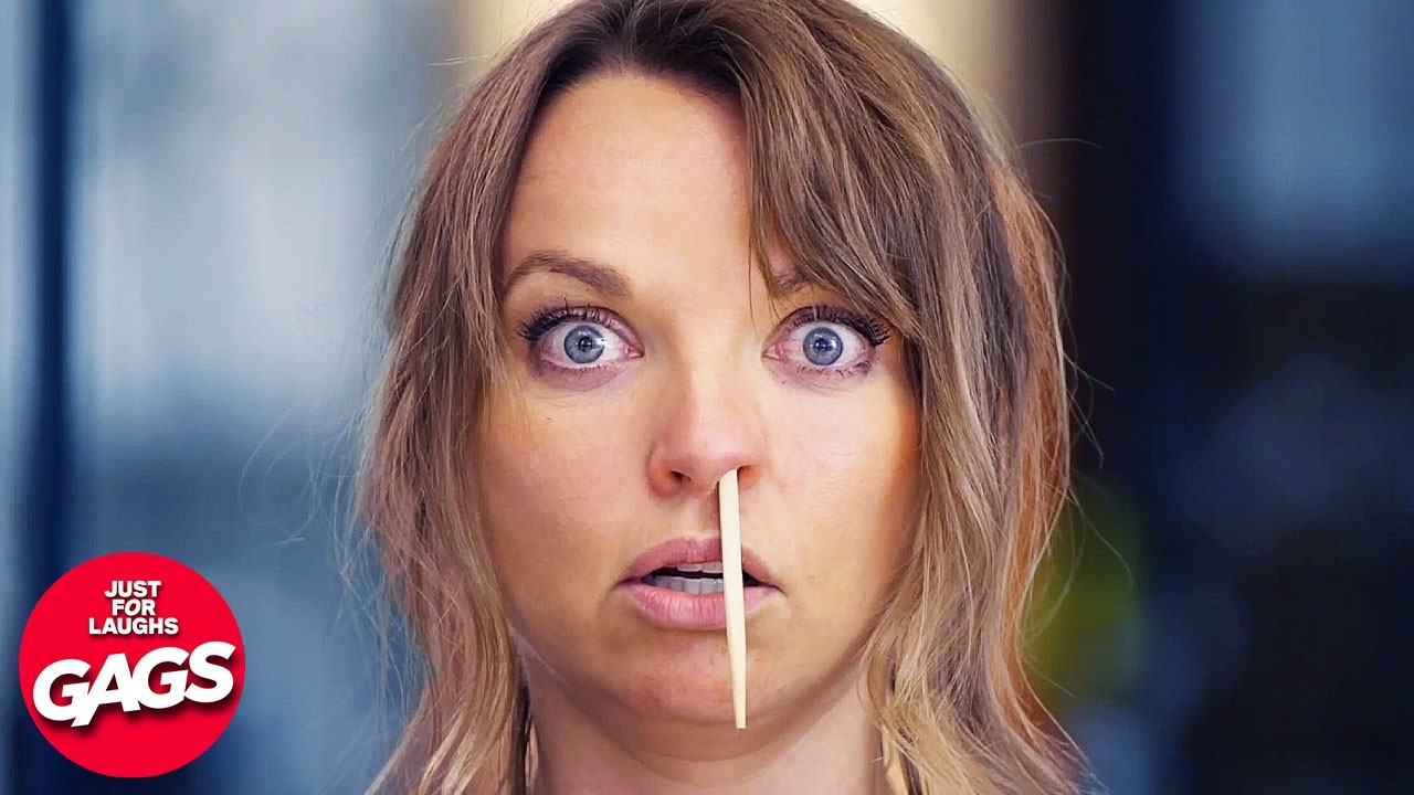 Noodle Gets Stuck In Her Nose 🍜 | Just For Laughs Gags