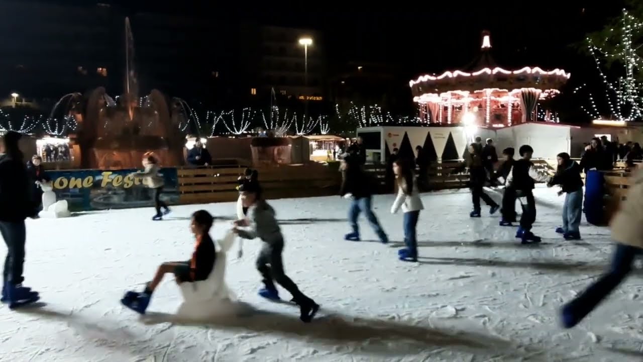 Emozioni a Lecce sulla pista di pattinaggio sul ghiaccio