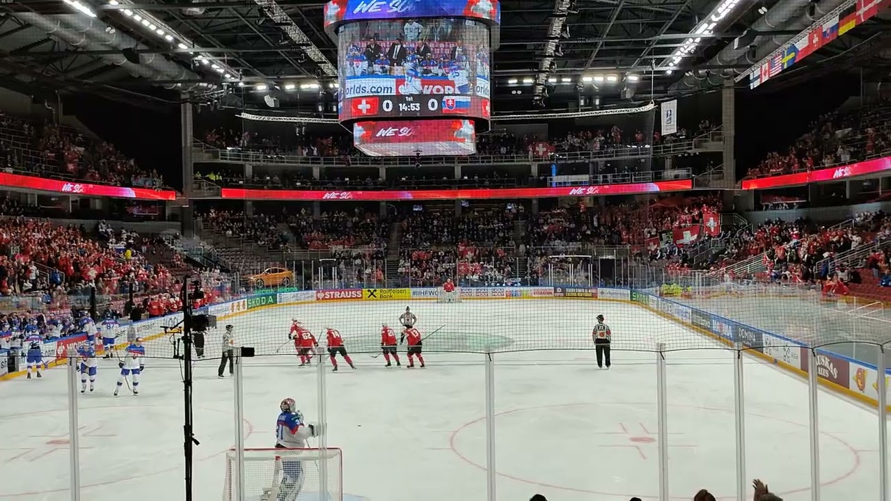 Switzerland vs Slovakia, 1:0, Switzerland first goal. Arena Riga, 18.05.2023.