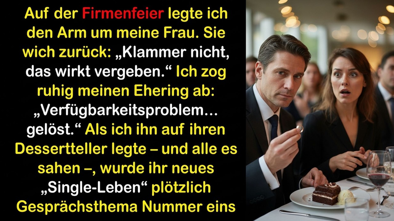 🔥Ich legte meinen Ehering auf ihren Dessertteller – und plötzlich wurde ihr „Single Leben“ real🔥
