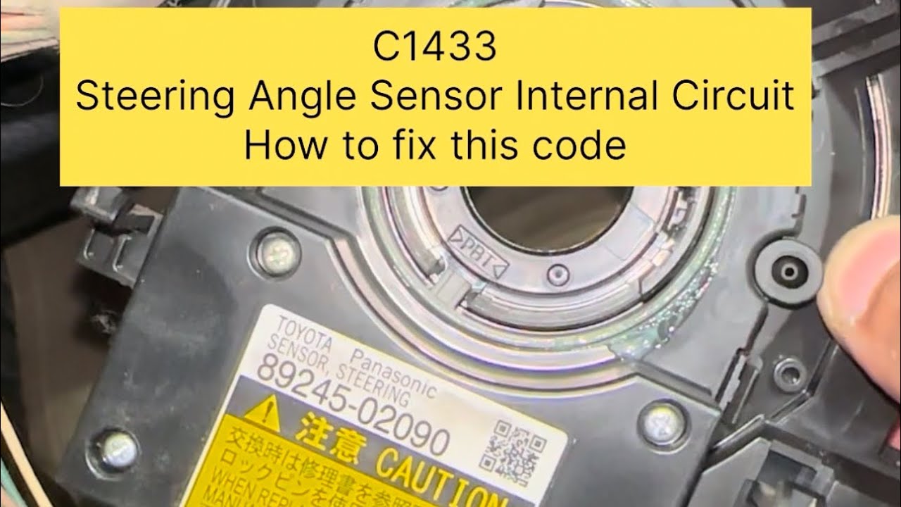 C1433 Steering Angle Sensor Internal Circuit how to fix #toyota #corolla #steering #sensor #fyp