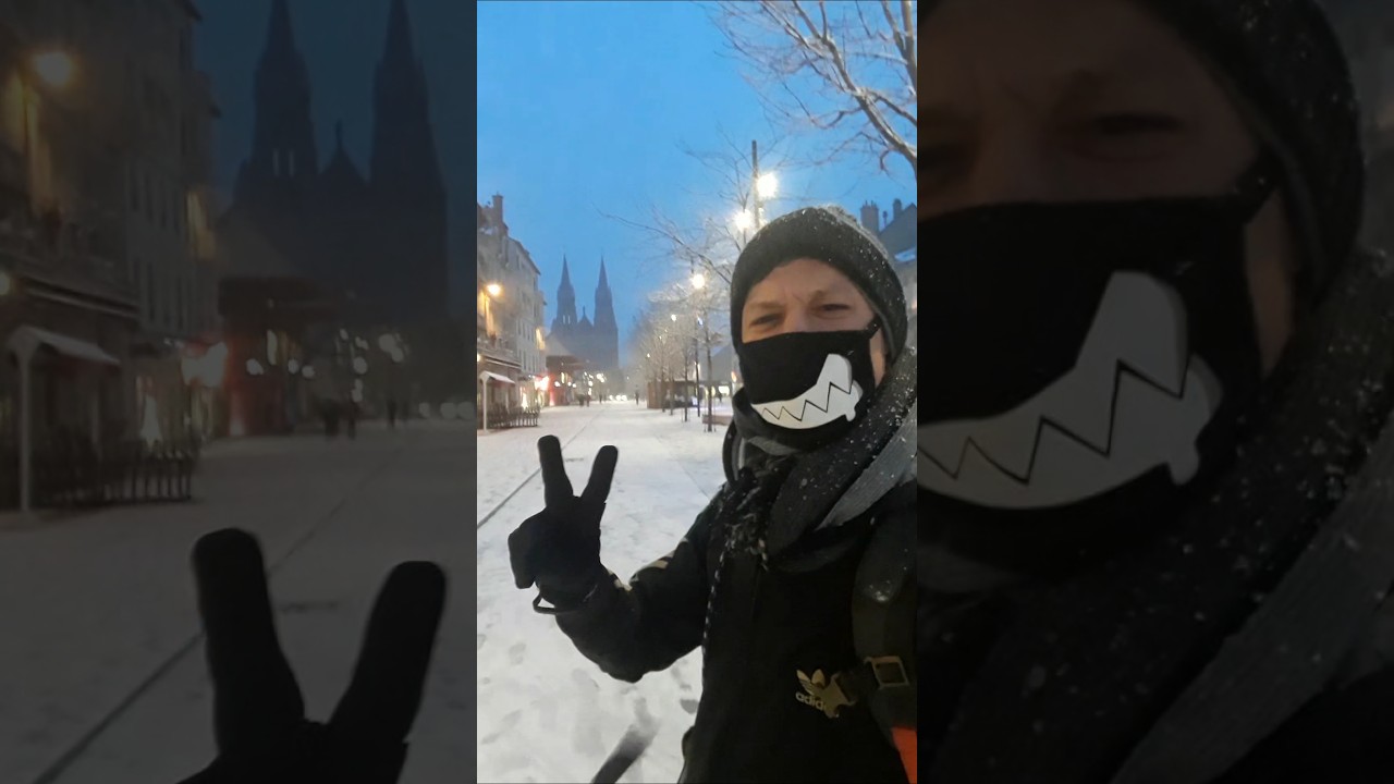 Moulins : Place D'allier sous la neige Hiver 2020 / Periode Covid / 03000