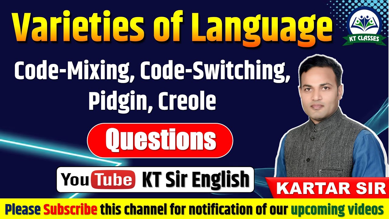 Varieties of Language - Questions || RPSC College & School Lecturer || Kartar Sir || KT Sir ||