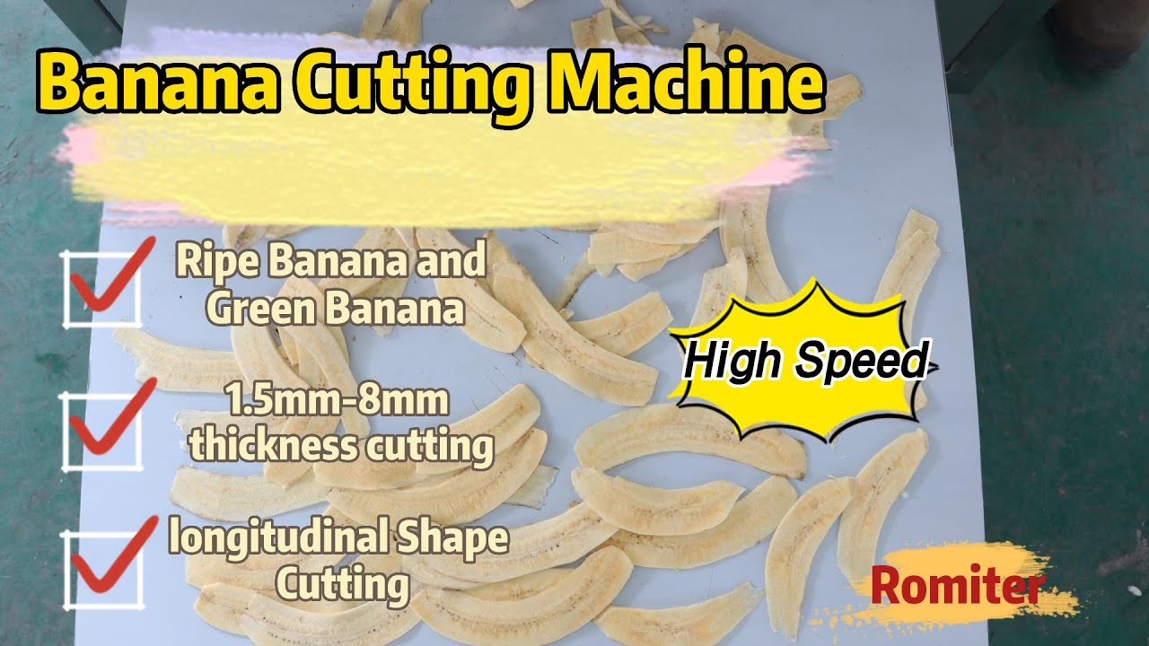 Banana Long Slice Cutting Machine-How to Cut Banana to Long Banana Chip