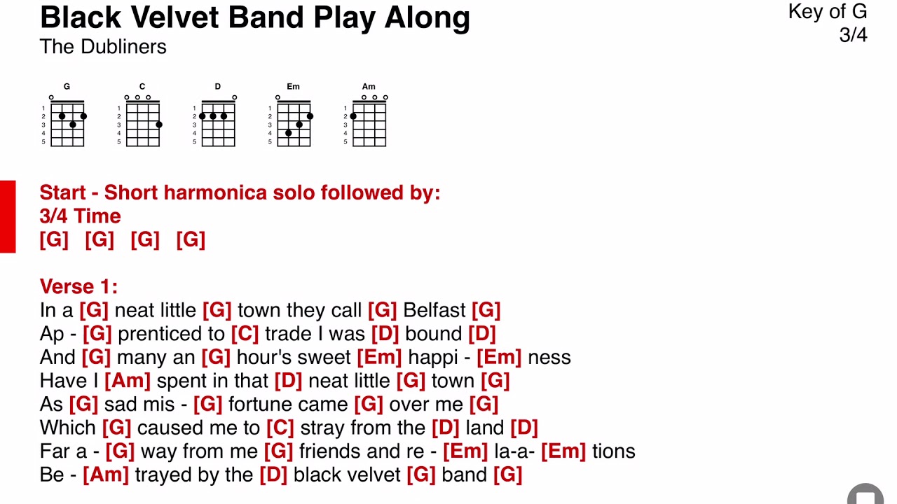 Black Velvet Band - The Dubliners - ONSONG