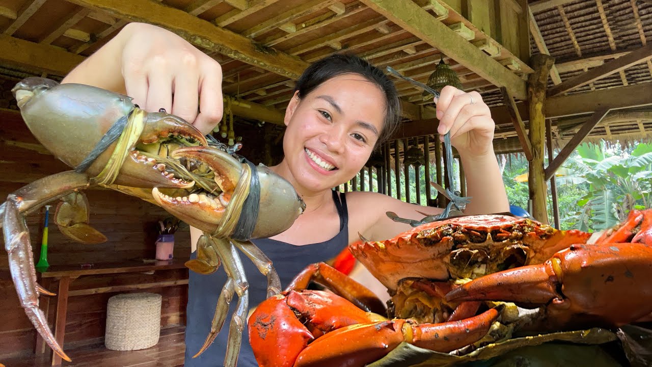 Cooking my favorite Nilubihang Alimango | Tagalog Speaking Challenge | This dish is very native!