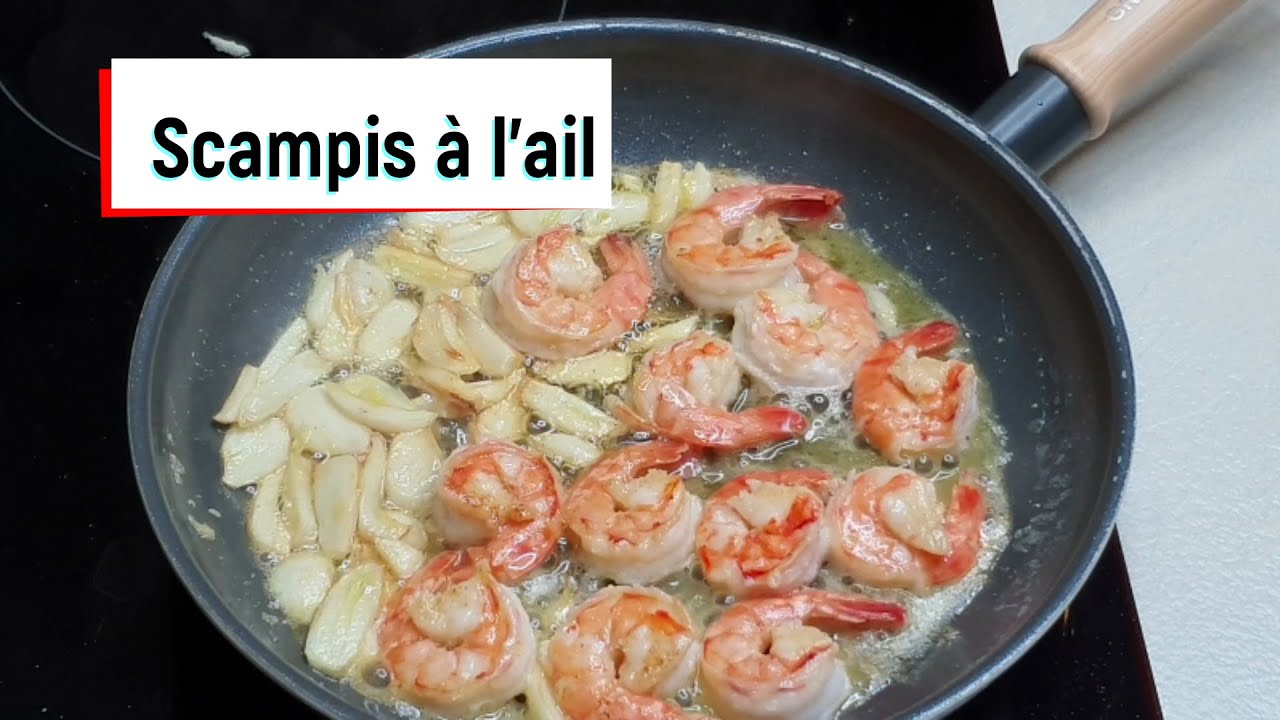 Scampis &agrave; l'ail en 10 minutes!