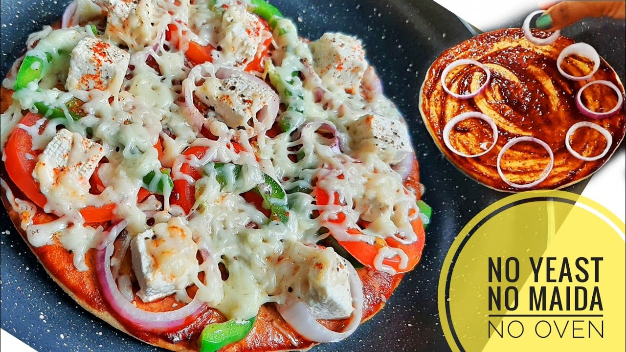 Healthy Atta Pizza Base|Whole wheat  Pizza Recipe |No Yeast No Oven  