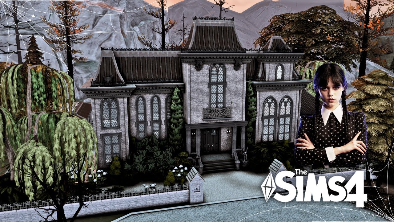 Wednesday Addams Family Mansion 🖤 | Gothic Manor | The Sims 4 Speed Build