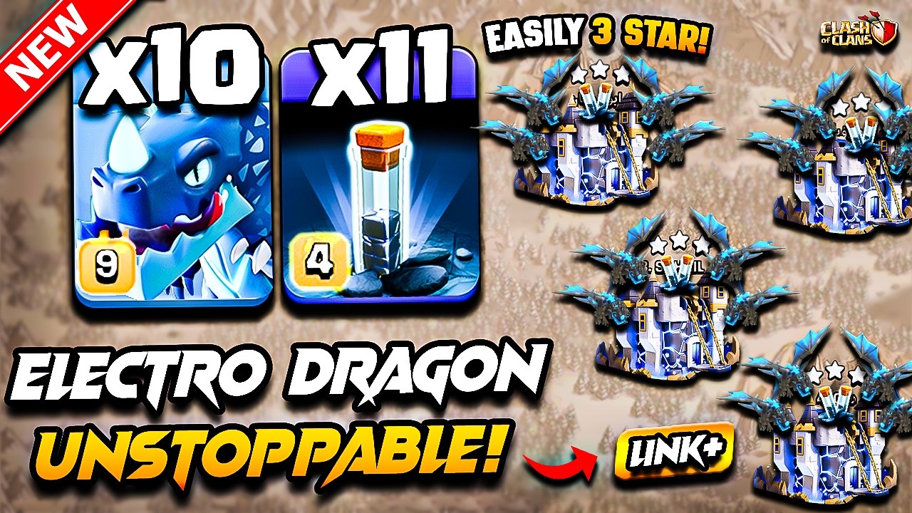 Th18 ELECTRO DRAGON Attack With TOTEM (Town Hall 18) | Best TH18 Attack Strategy With ELECTRO DRAGON