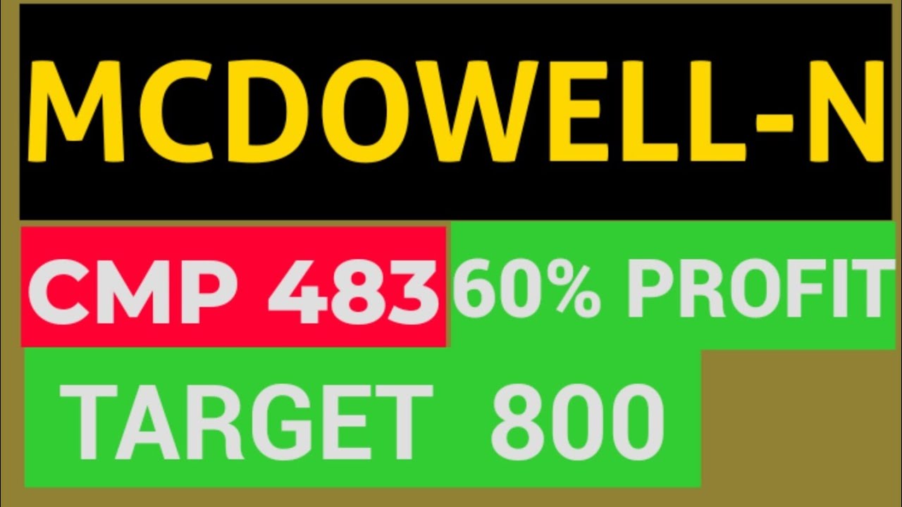 MCDOWELL-N I United Spirits Limited I Target 800 I Recomended Buy