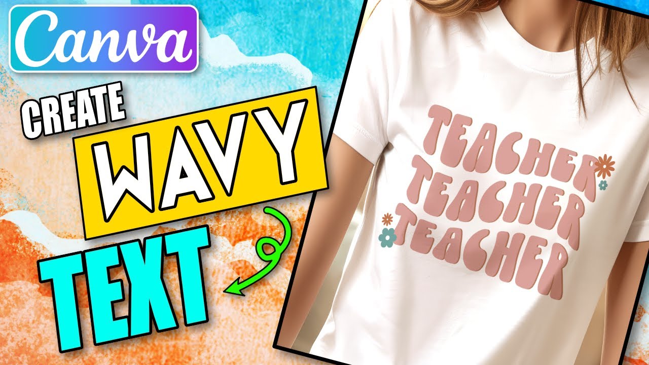 Как изогнуть текст в Canva