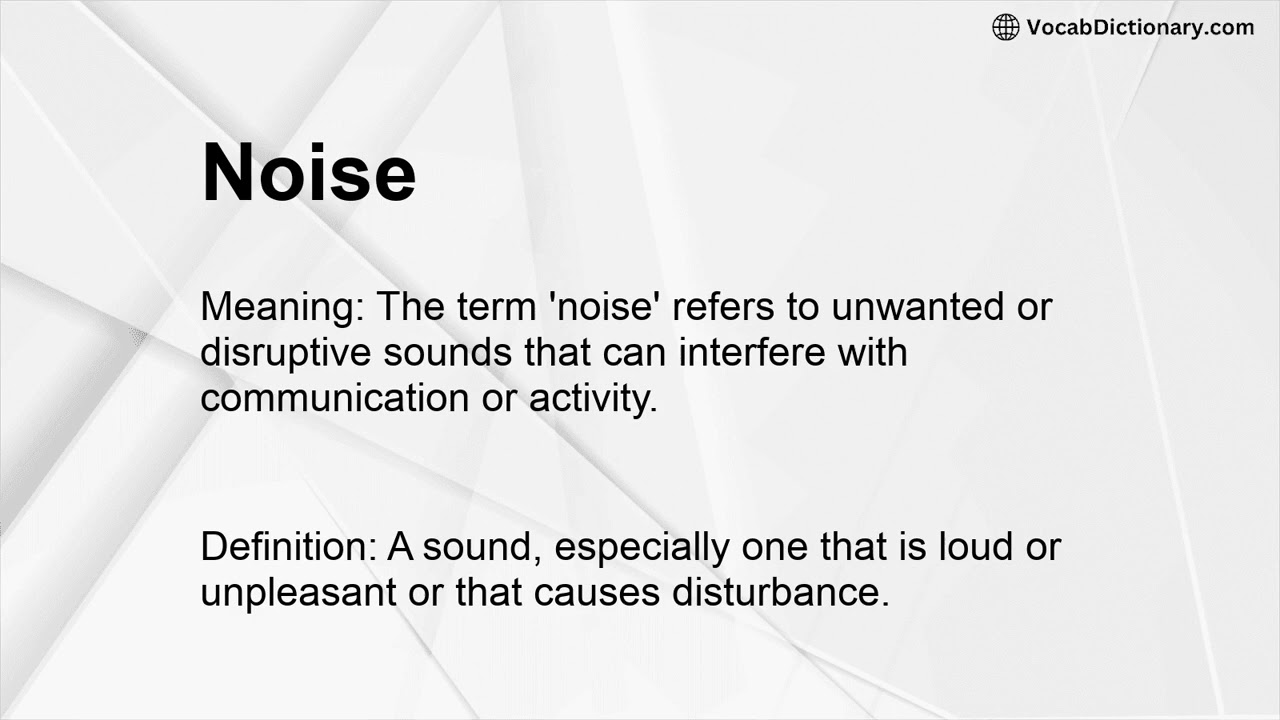 Noise Meaning