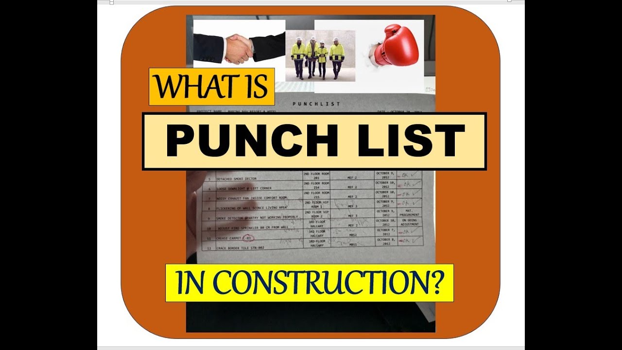 What is PUNCH LIST