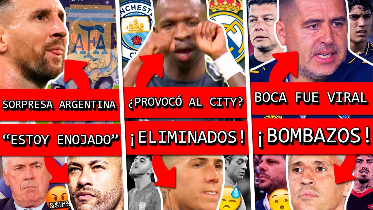 ARGENTINA sorprendió a los HINCHAS+ VINI provocó al CITY?+ ENZO afuera+ NEYMAR respondió a ANCELOTTI