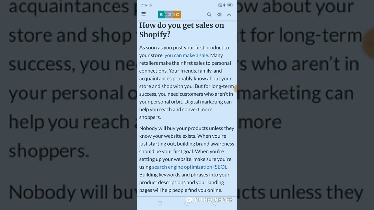 How do you get sales on Shopify