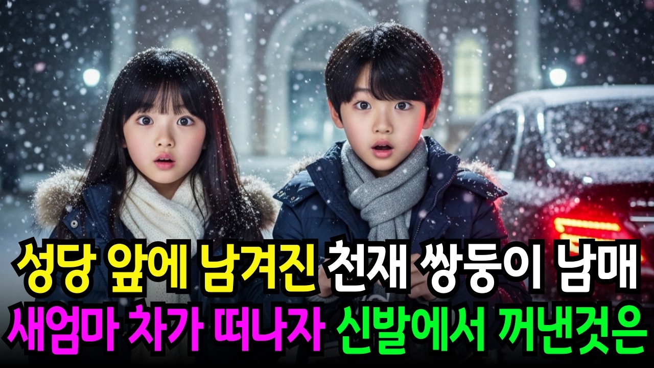 성당에 남겨진 천재 쌍둥이, 새 엄마 차가 떠나자 신발 밑창에서 꺼낸것은…|노후사연|시니어사연|반전사연|감동사연|