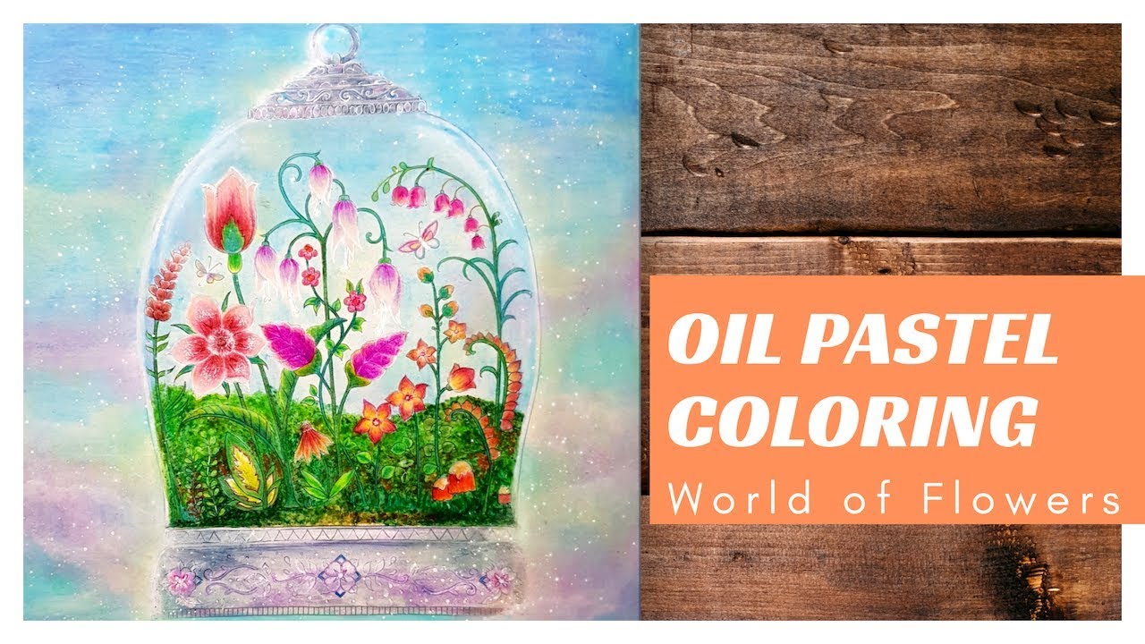 Hanging Garden from World of Flowers I Oil Pastel Coloring