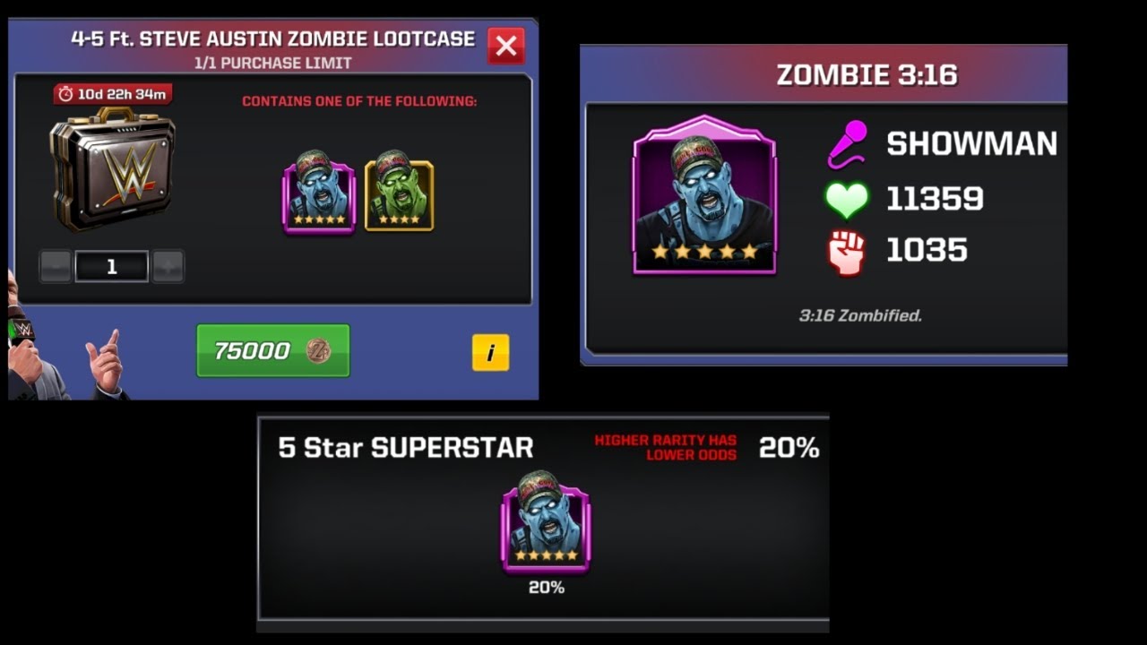 WWE MAYHEM - 4-5 Ft. Steve Austin Zombie lootcase opening 