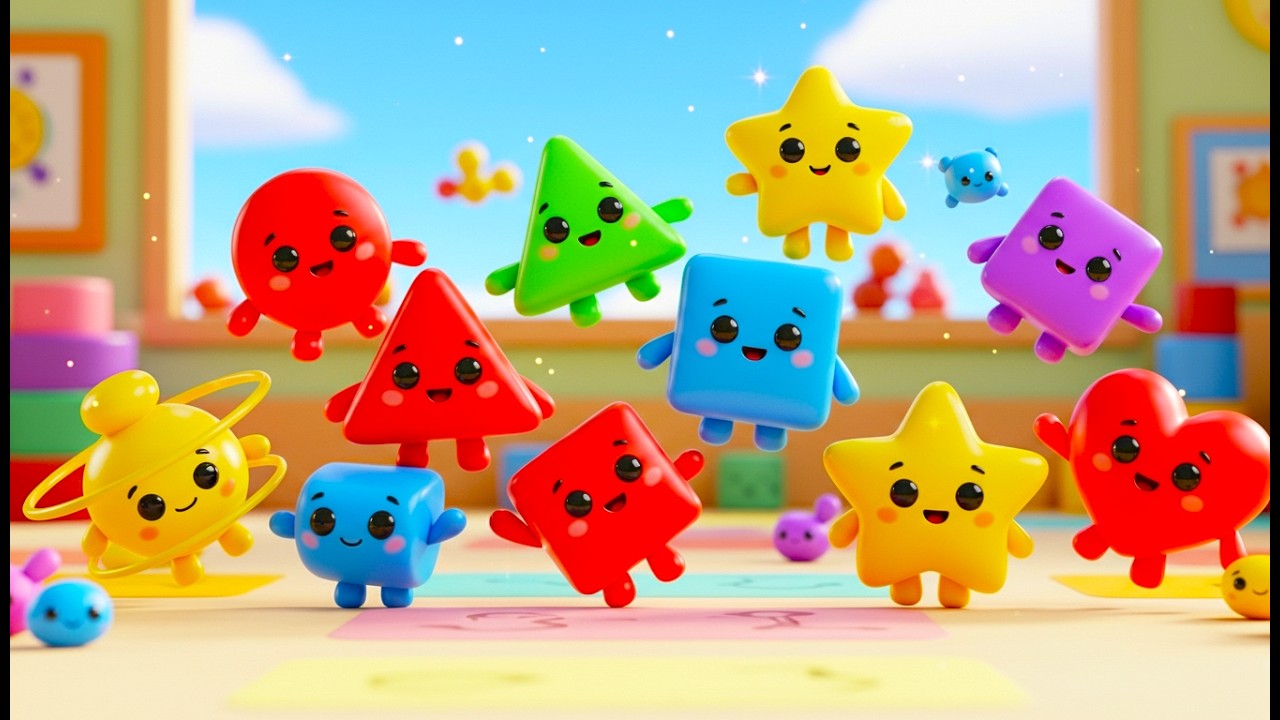 Shapes Song for Kids Learn Shapes with Fun | Preschool Shape Learning Rhyme