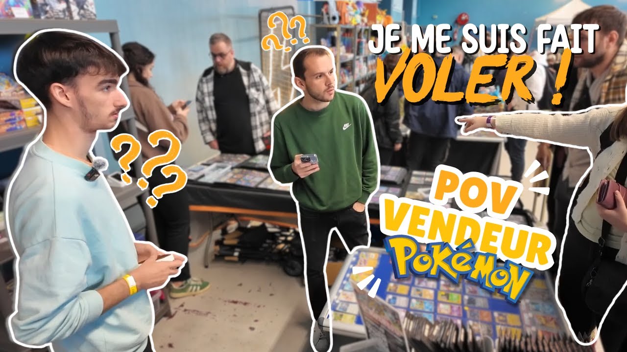 ELLE SE FAIT VOLER SON PIKACHU SUR LE STAND | POV VENDEUR DE CARTES POKEMON