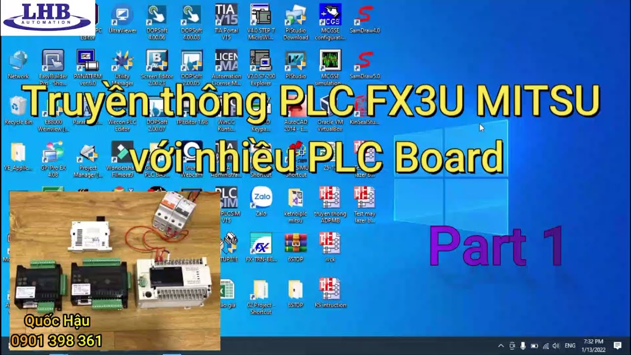 Truyền thông nhiều PLC Mitsu với nhiều PLC board khác nhau_ Phần 1 | LHB