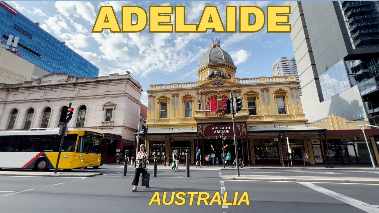【4K】Australia Adelaide City Tour | CBD Walkthrough | Rush Hour | December