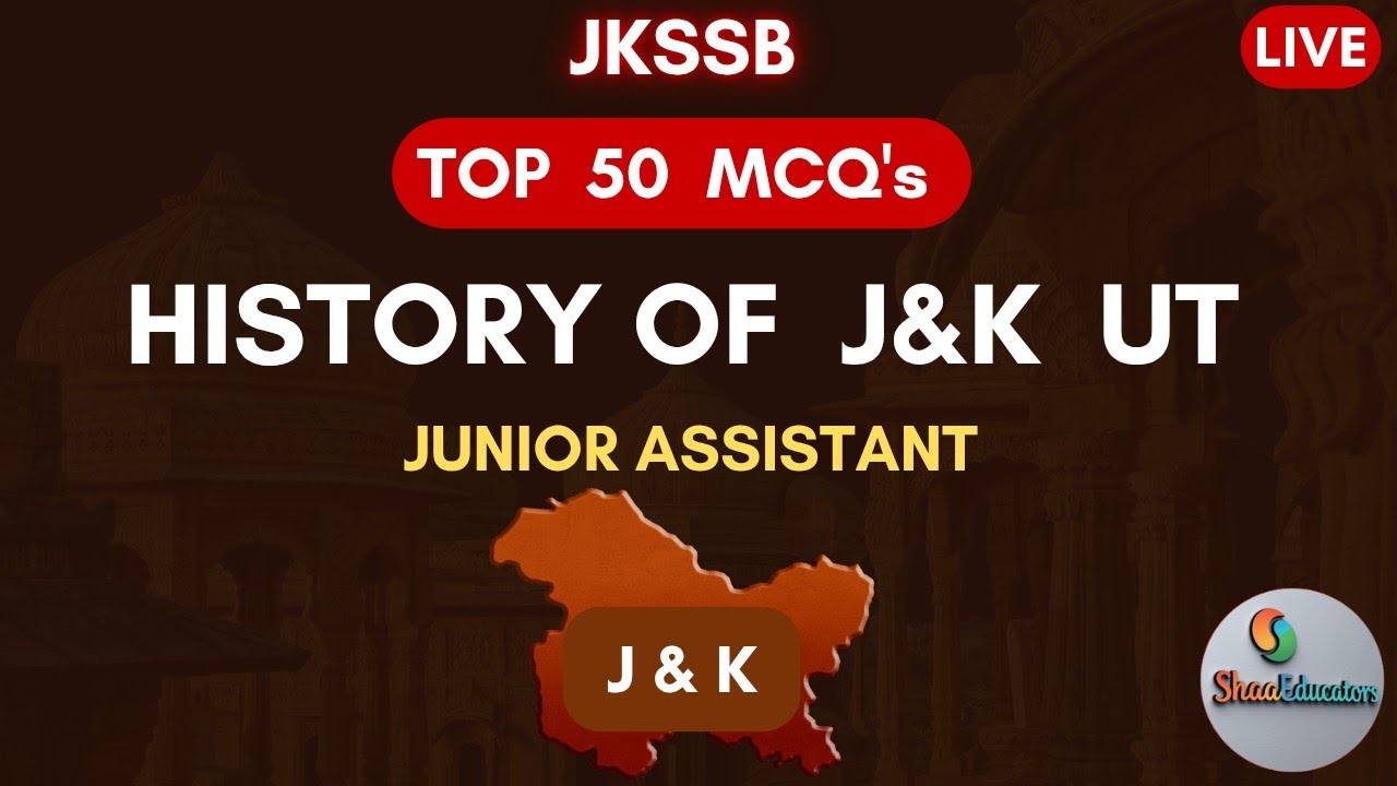 20/20 🎯 History of J&K MCQs for JKSSB 2026 #JKSSB