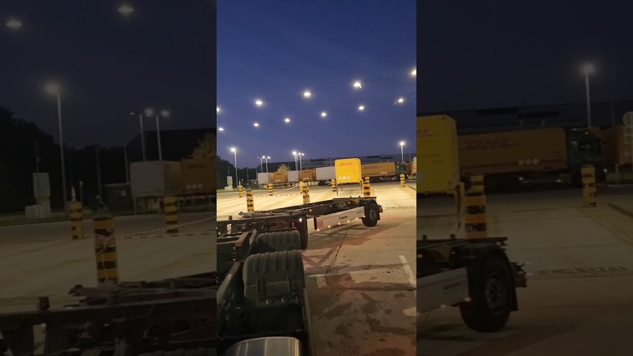 Drehschemel f&auml;hrt sich einfach sch&ouml;n 🤩 #f&uuml;reuchunterwegs #lkw #lkwfahrer #dhl #wechselbr&uuml;cken