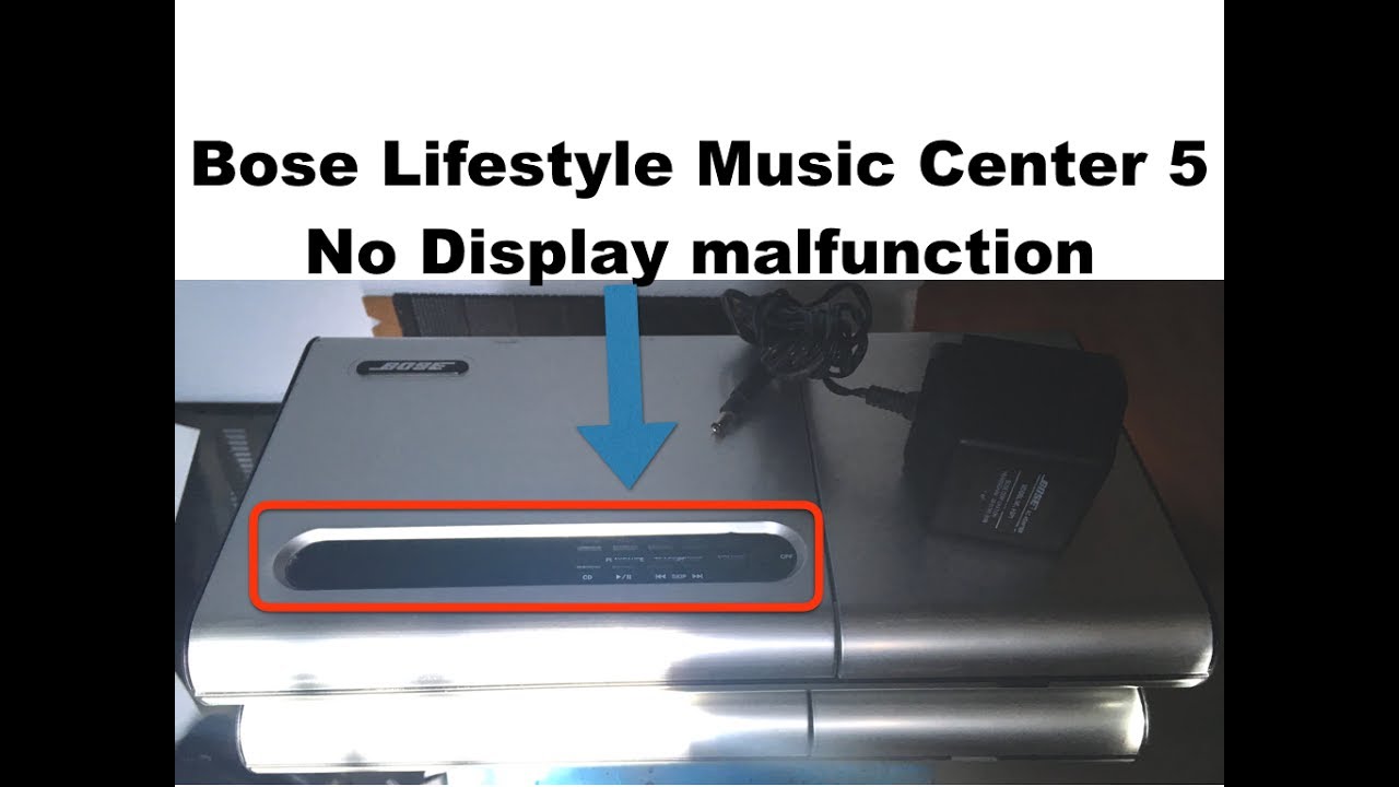 Bose lyfestyle model 5 music center repair no display - english