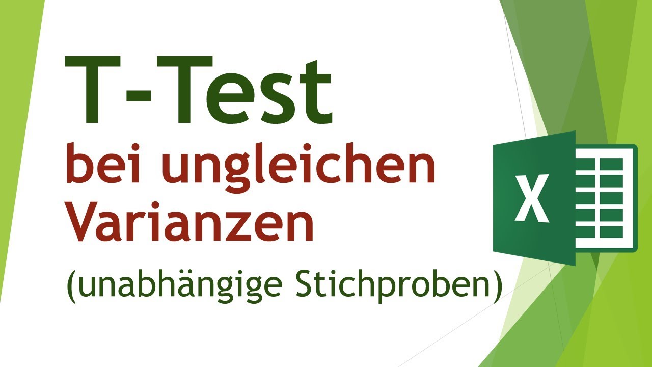 t-Test bei ungleichen Varianzen (Welch-Test) in Excel - Daten analysieren in Excel (52)