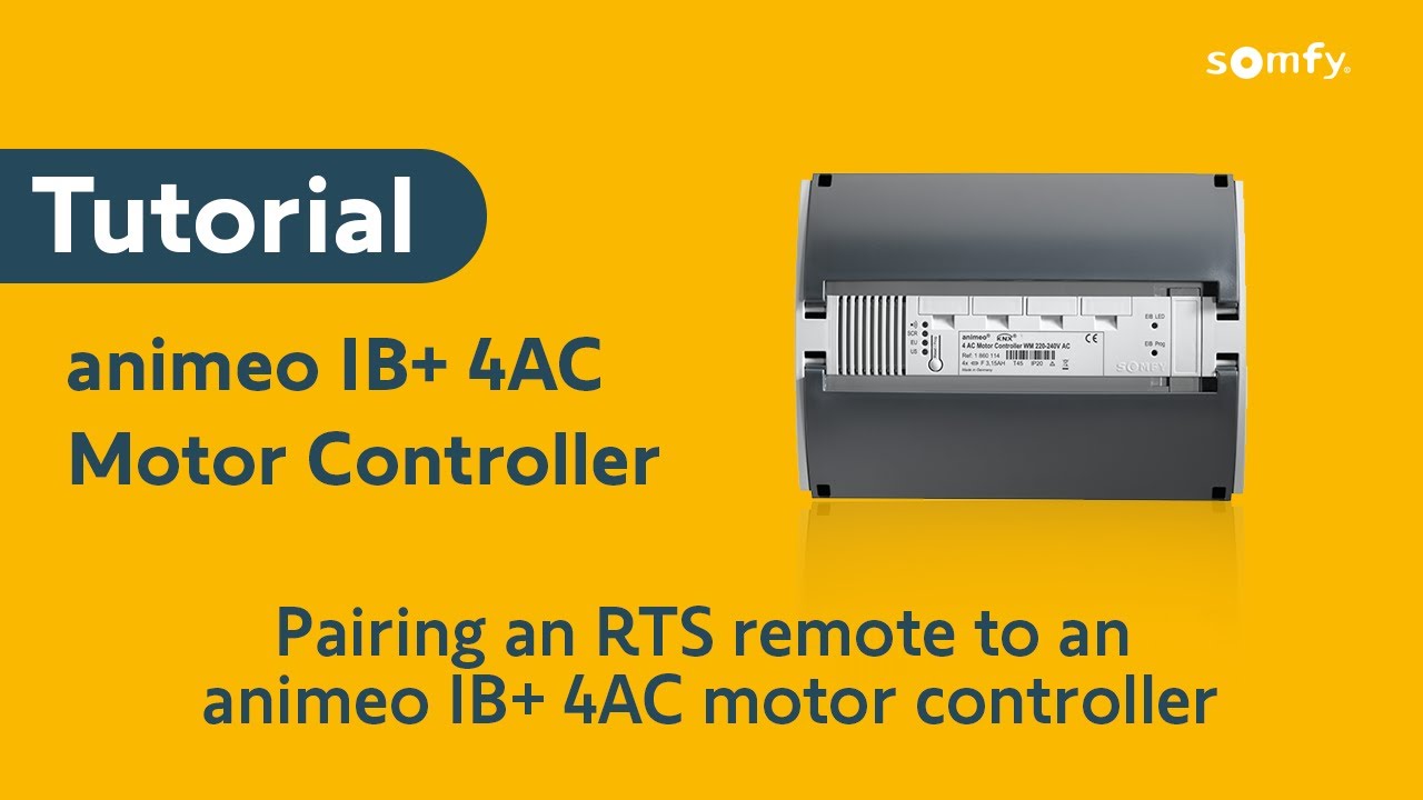 HOW TO: Pair an RTS remote to an animeo IB+ 4AC Motor Controller