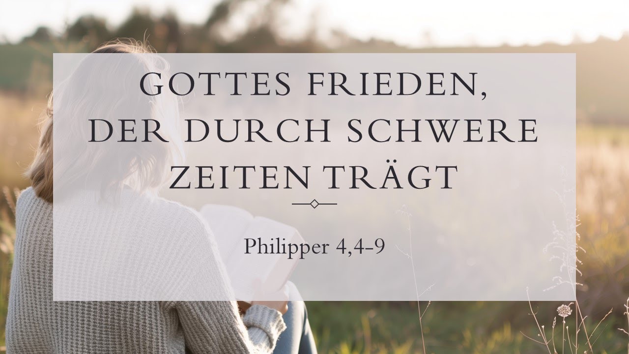 Gottes Frieden, der durch schwere Zeiten trägt | Philipper 4,4-9 | Thomas Wolf | 30.11.2025