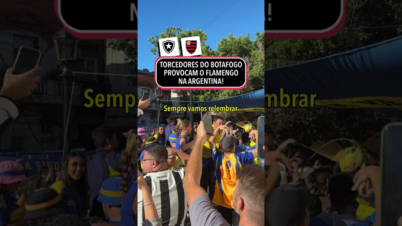 Torcedores do Botafogo se juntaram com os do Boca em Buenos Aires e provocaram o Flamengo #shorts