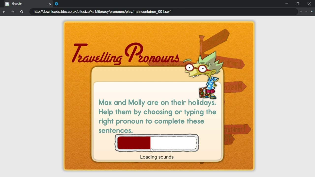 BBC Bitesize KS1 Literacy Travelling Pronouns Walkthrough