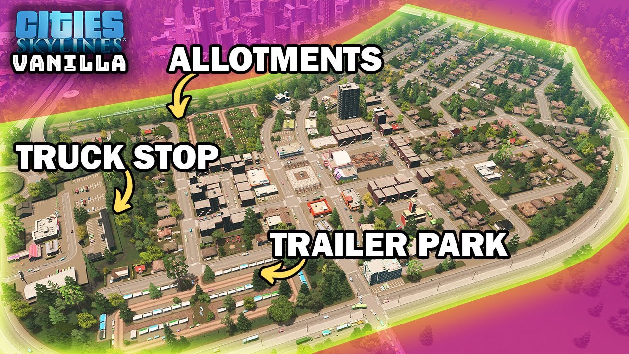 Creating a Dynamic Neighborhood in Vanilla Cities Skylines!