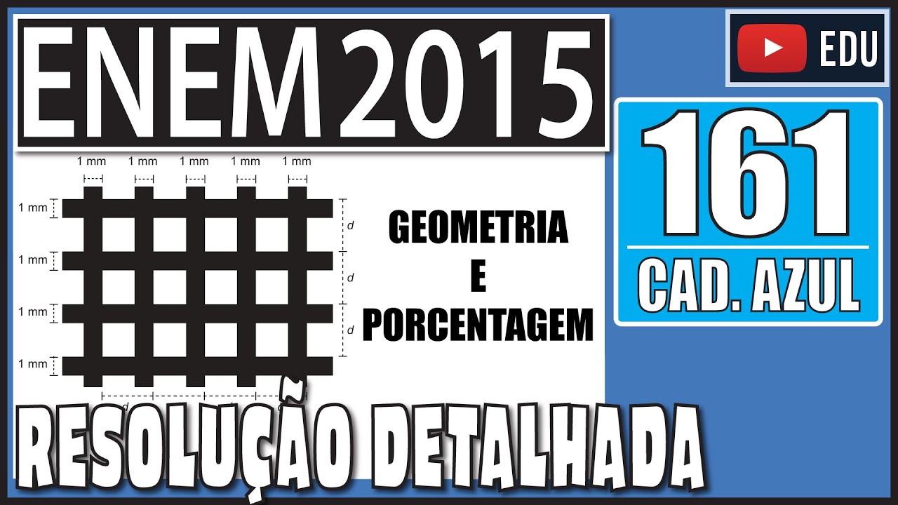 [ENEM 2015] 161 📘 GEOMETRIA Uma indústria produz malhas de proteção solar para serem aplicadas em