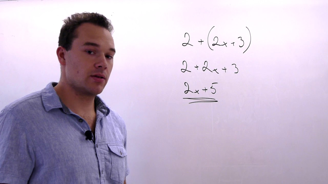 Algebra 2. F&ouml;renkla uttryck med parenteser. Matematik &aring;k. 8. Kap 4, avsnitt 2.