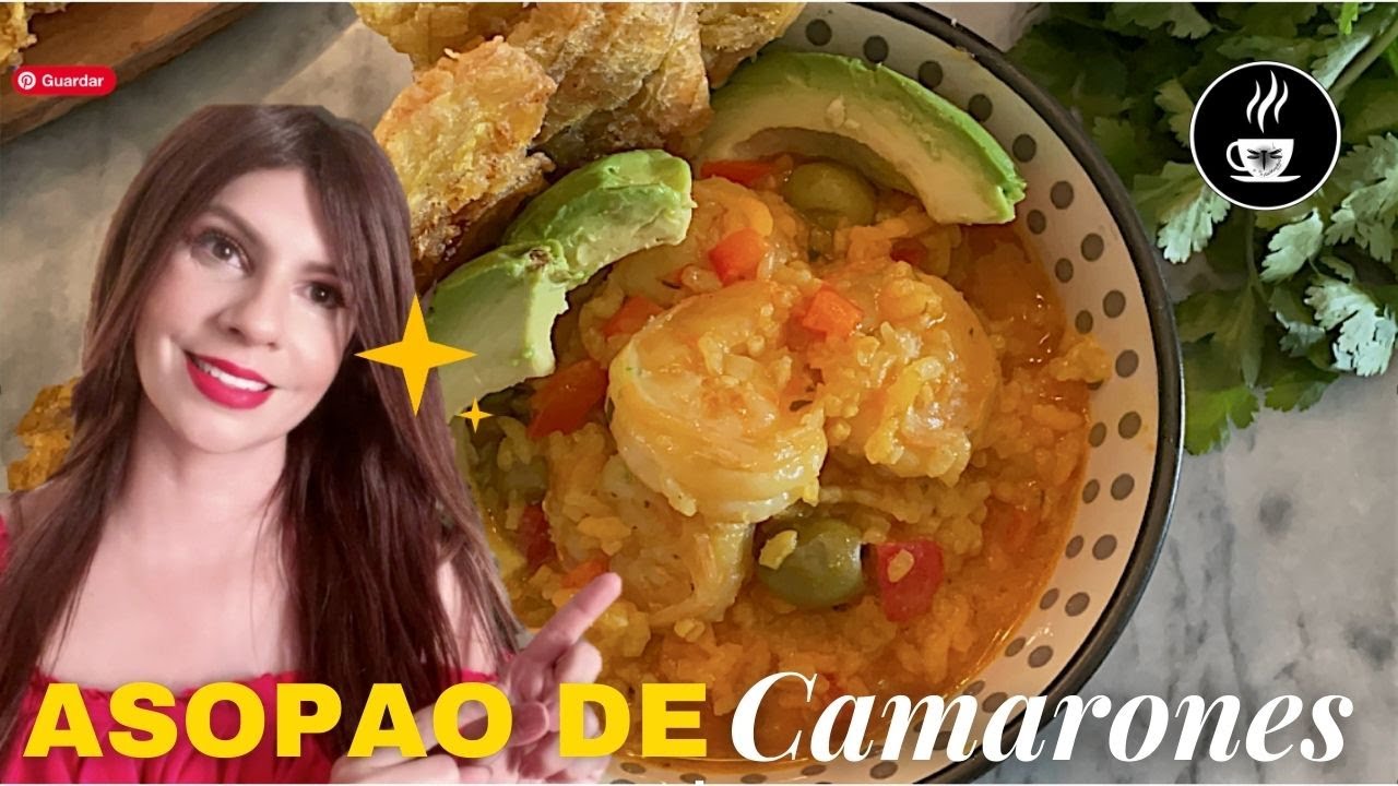 🇵🇷Asopao de Camarones con Tostones Volaos!🇵🇷 Estilo puertorriqueño