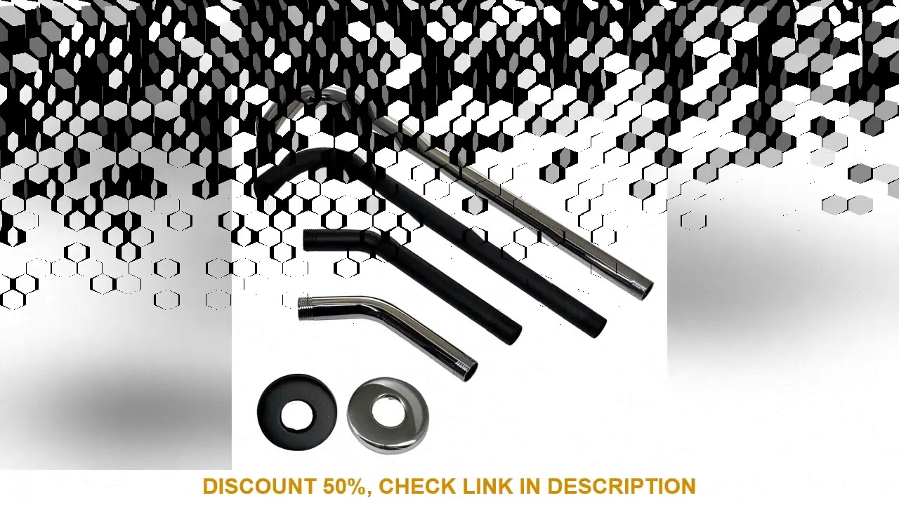 Bourdillat Round Shower Arm with Flange G1/2 , Wall Mount Replacement ARM For Fixed Shower Head