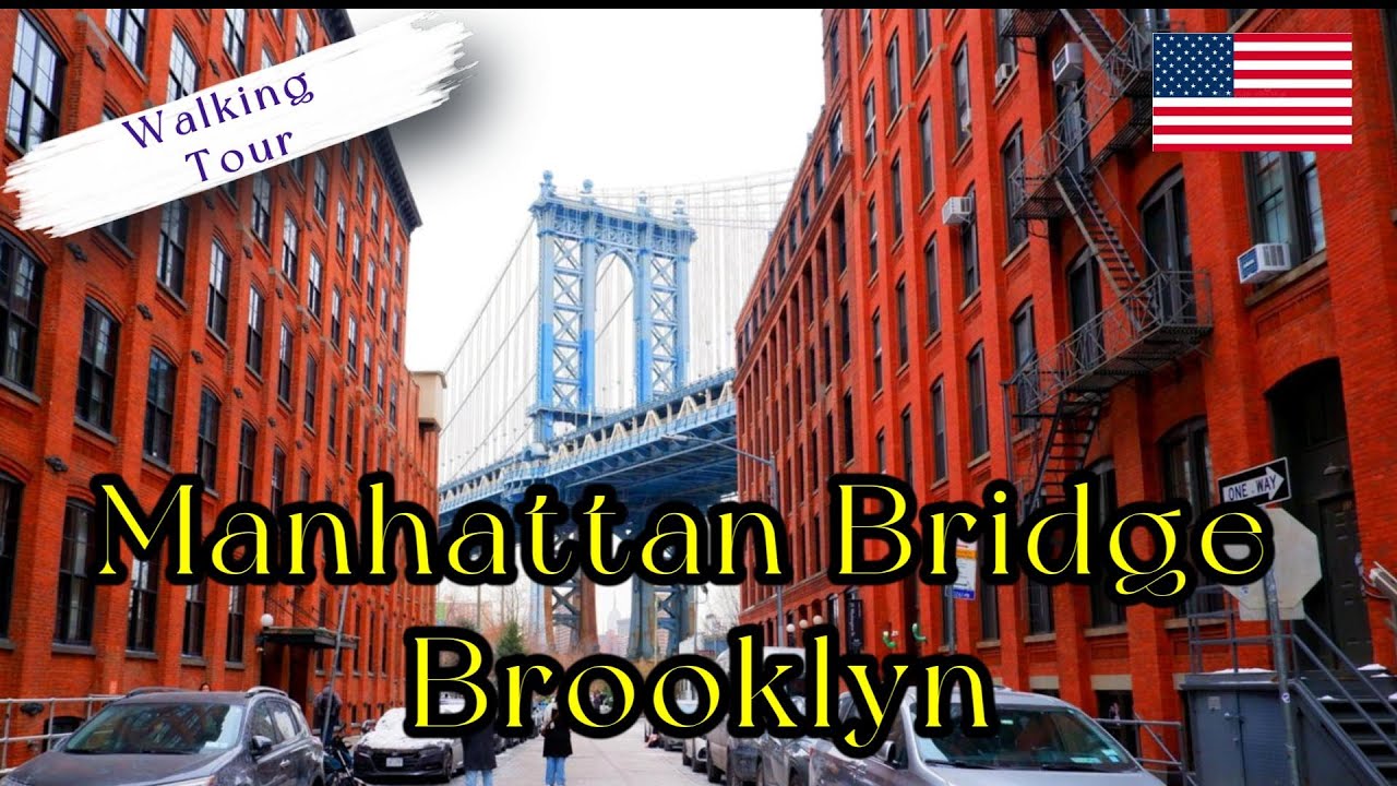 🇺🇸 🗽Amazing Manhattan Bridge, Brooklyn, Walk, NYC 🍎