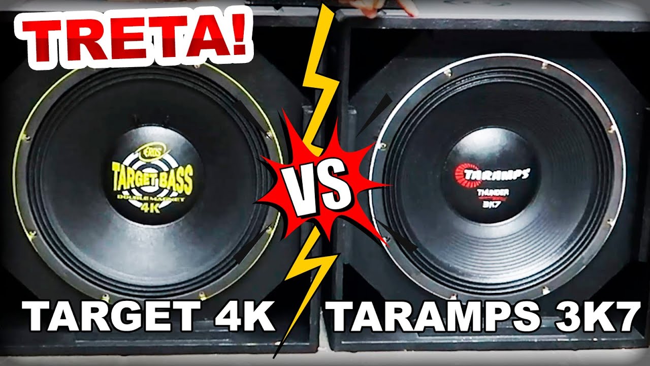 TRETA! Eros Target Bass 4K vs Taramps Thunder Bass 3k7 - Teste musical e Racha no RTA