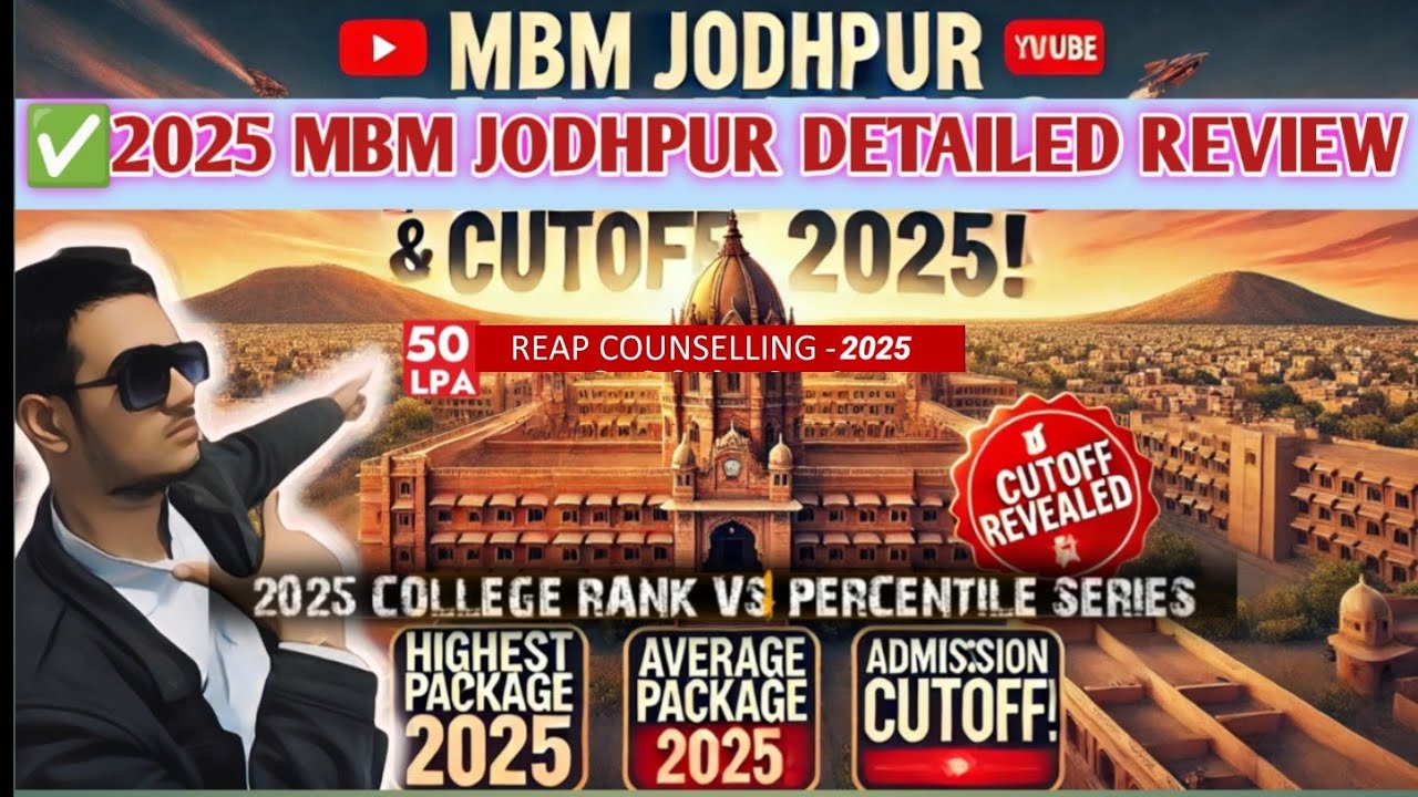 Reap 2025 MBM Engineering College Jodhpur Review 2025 🤩 |Best REAP College|Cutoff Placement#REAP2025