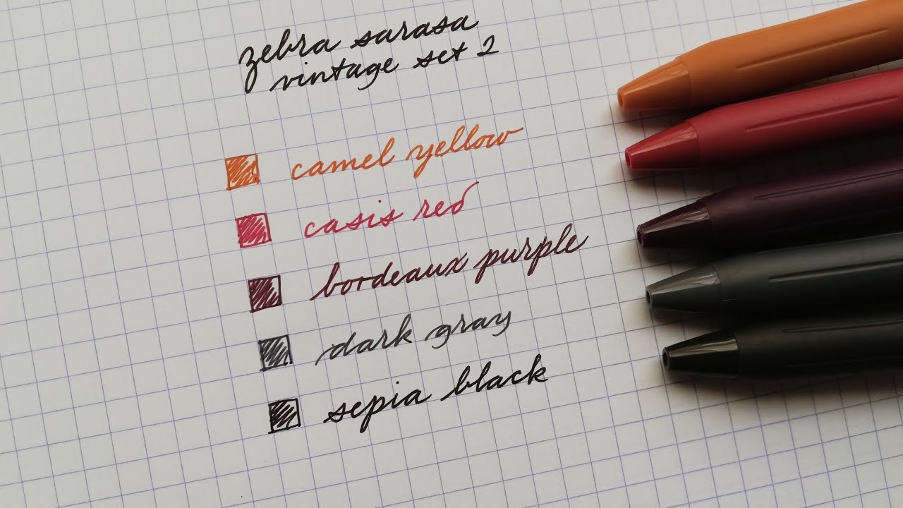 Zebra Sarasa Gel Pen Vintage Set 2 Review