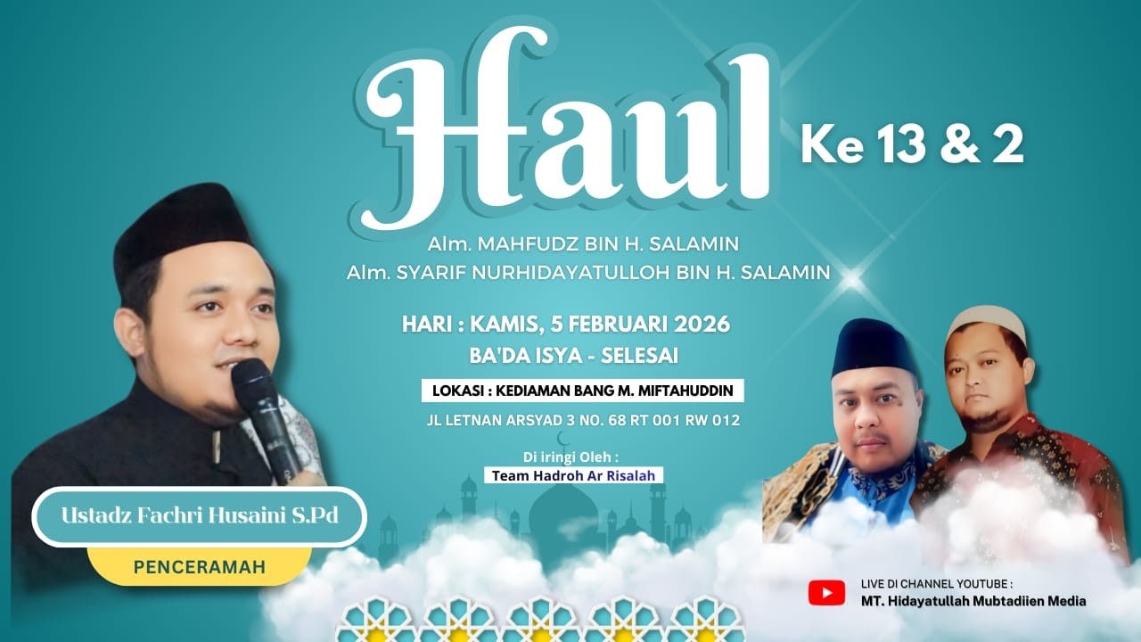 🔴[LIVE] Haul Ke 13 & 2 Alm. Mahfudz, Syarif Nurhidayatulloh Bin H. Salamin| Ustadz Fachri Husaini |